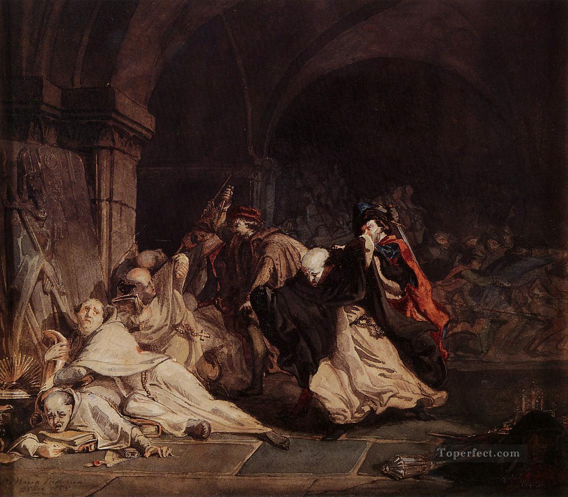 The Massacre of the Monks of Tamond Romantic Sir Lawrence Alma Tadema Oil Paintings